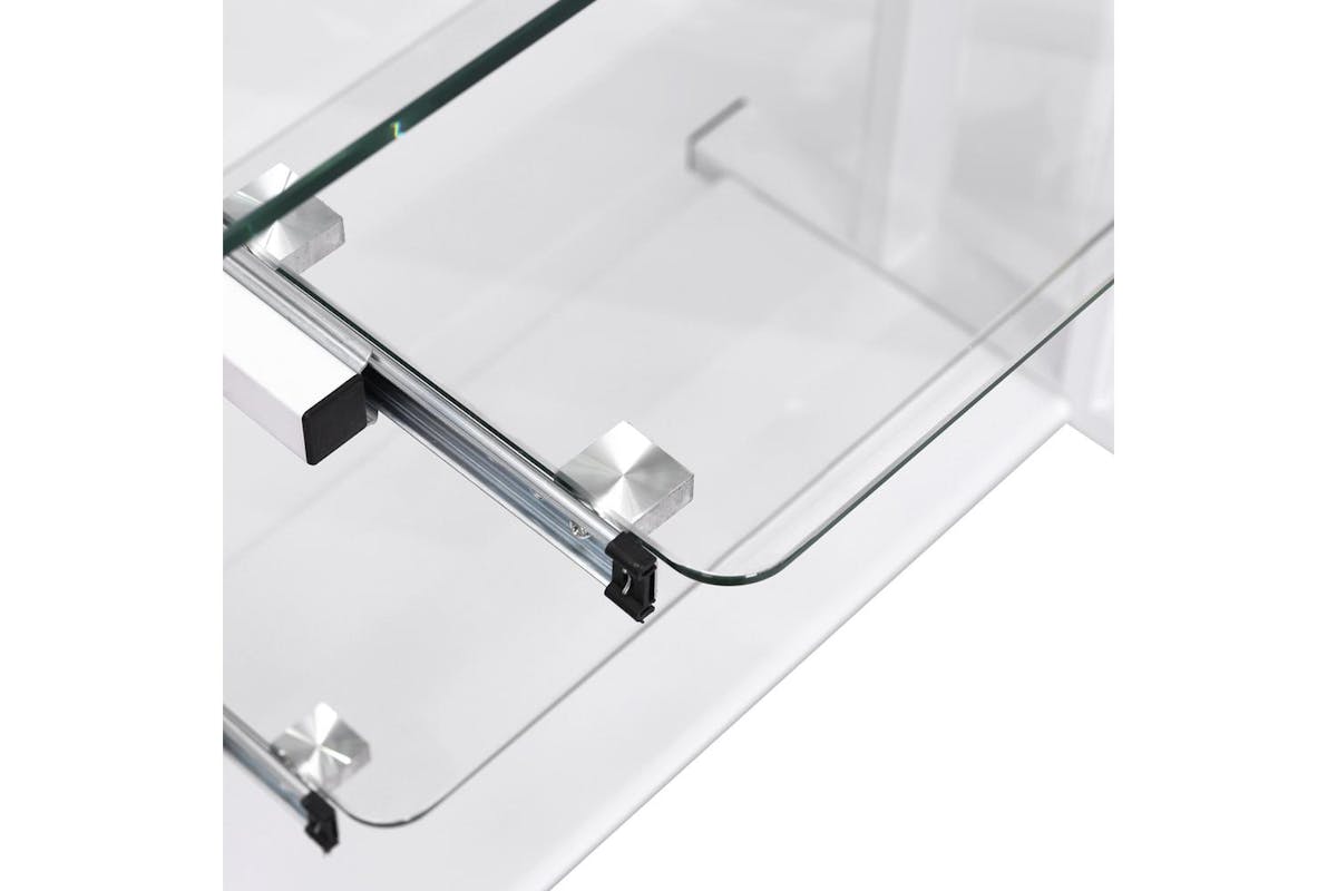 Homcom Mobile Glass Computer Desk-8