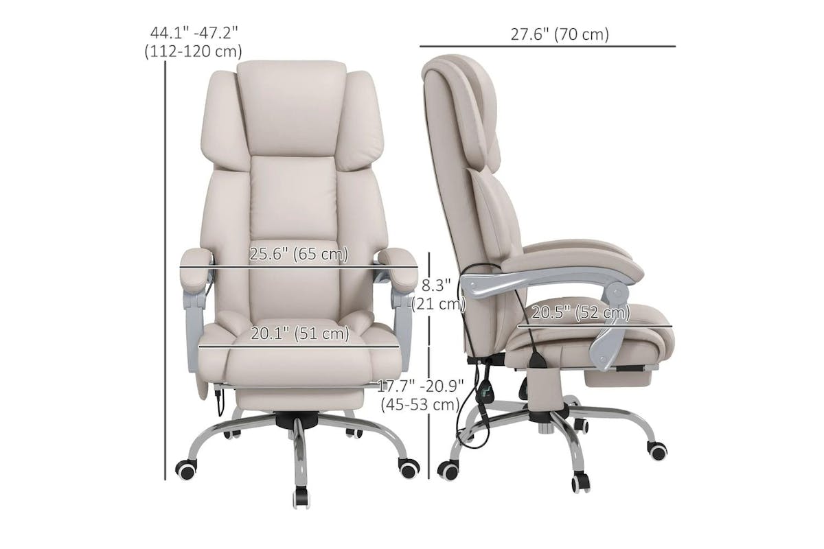 Vinsetto Leather Massage Office Chair-3