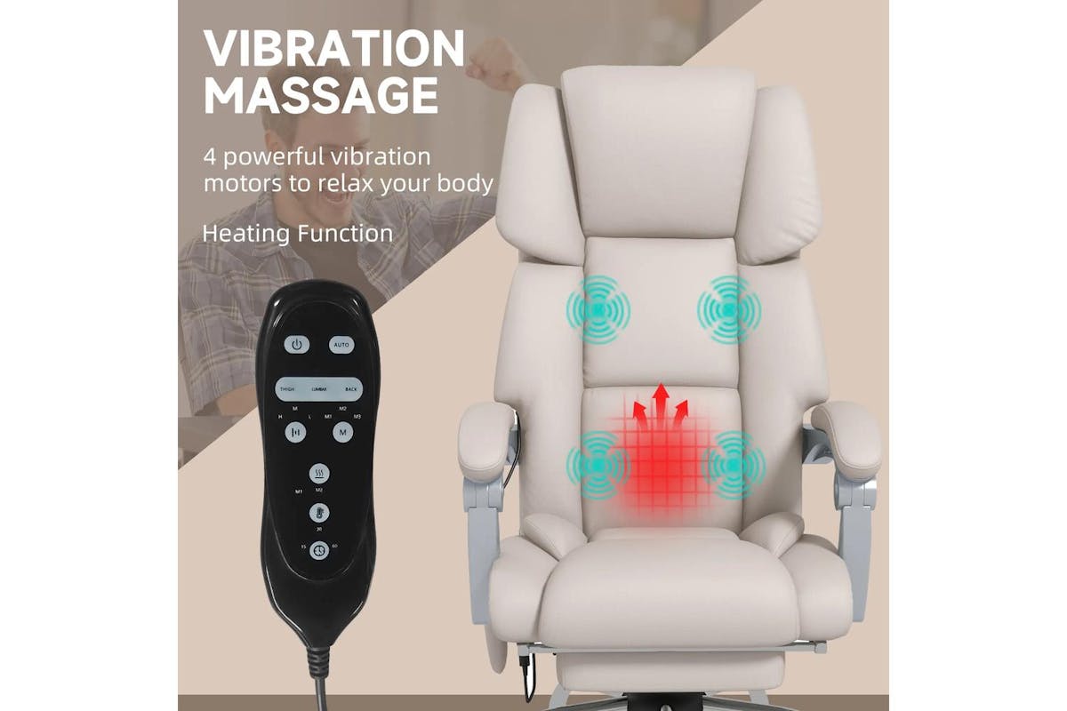 Vinsetto Leather Massage Office Chair-4