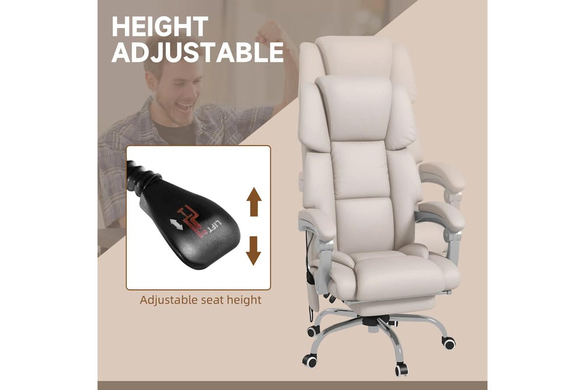 Vinsetto Leather Massage Office Chair-5