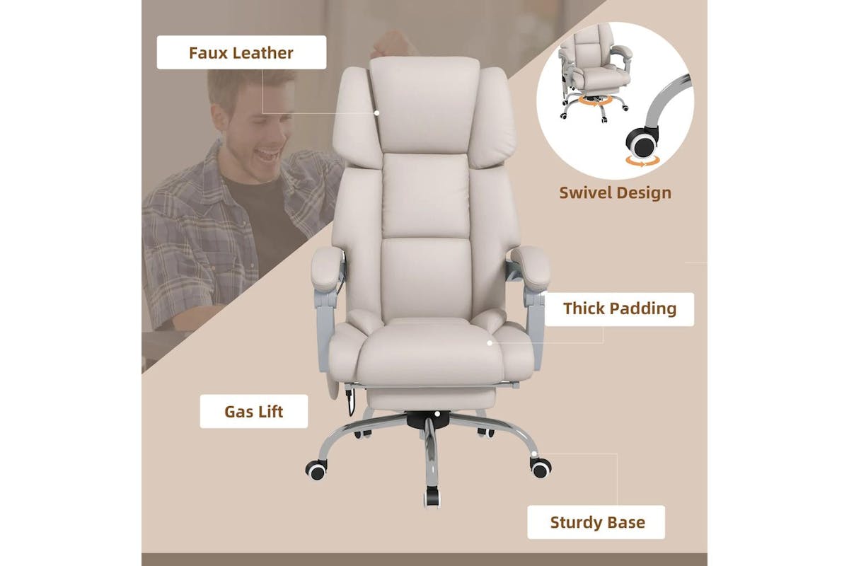 Vinsetto Leather Massage Office Chair-7