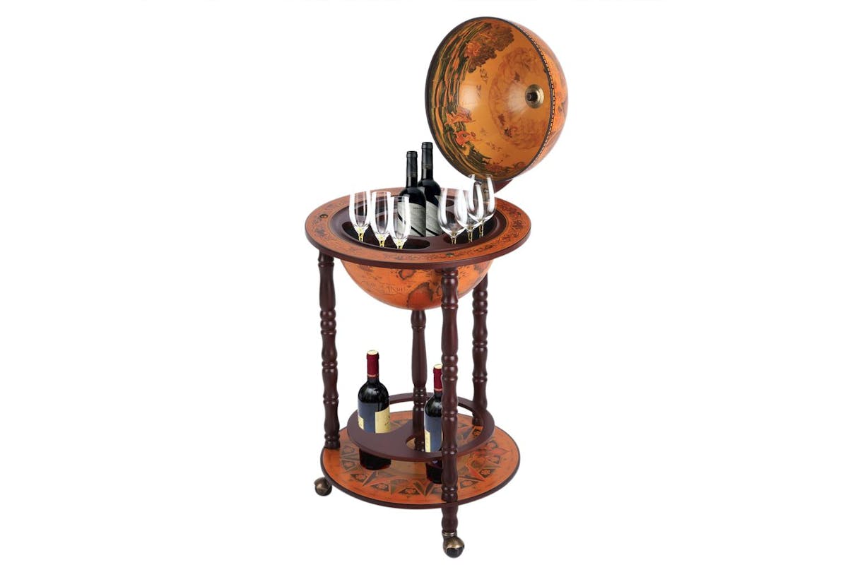 Homcom Globe Shaped Retro Mini Home Bar Cabinet-2