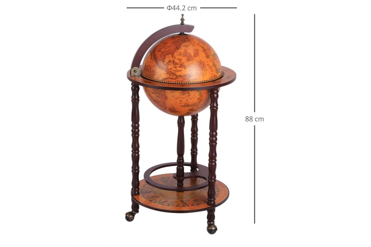 Homcom Globe Shaped Retro Mini Home Bar Cabinet-4