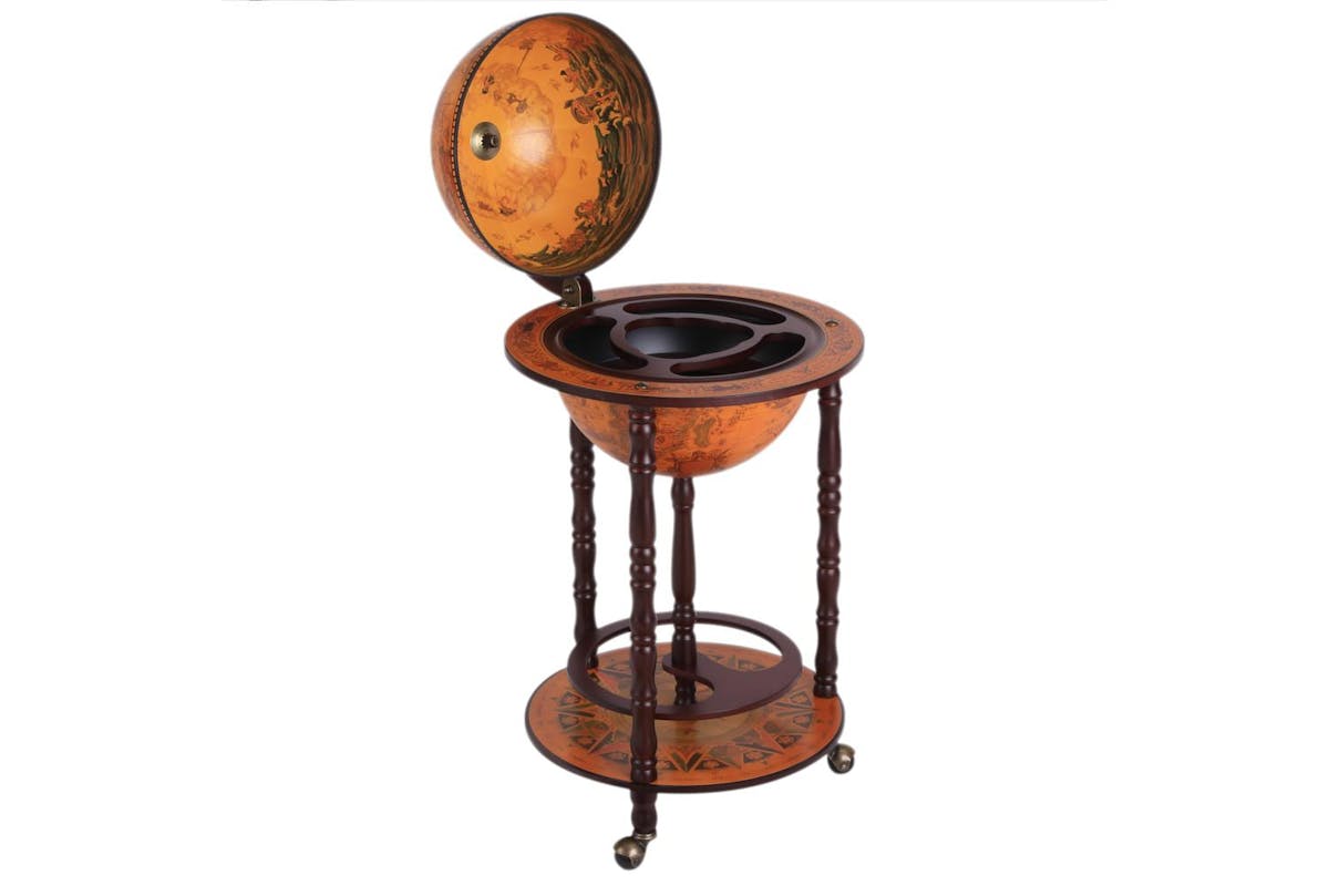 Homcom Globe Shaped Retro Mini Home Bar Cabinet-7