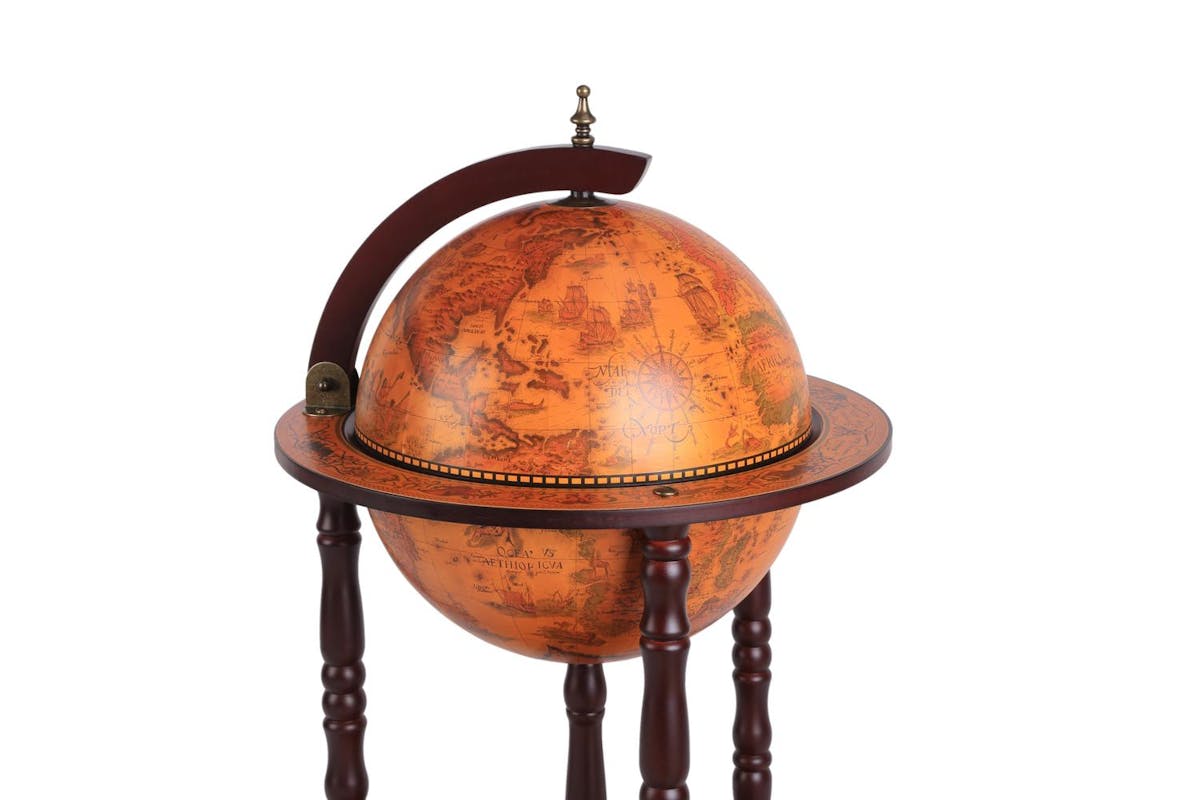 Homcom Globe Shaped Retro Mini Home Bar Cabinet-8