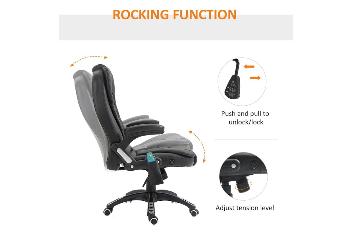 Homcom Heated Massage Office Chair-5