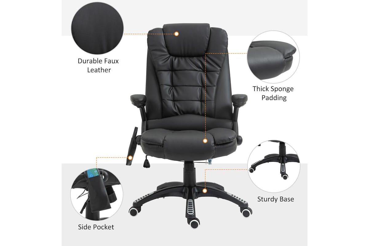 Homcom Heated Massage Office Chair-7