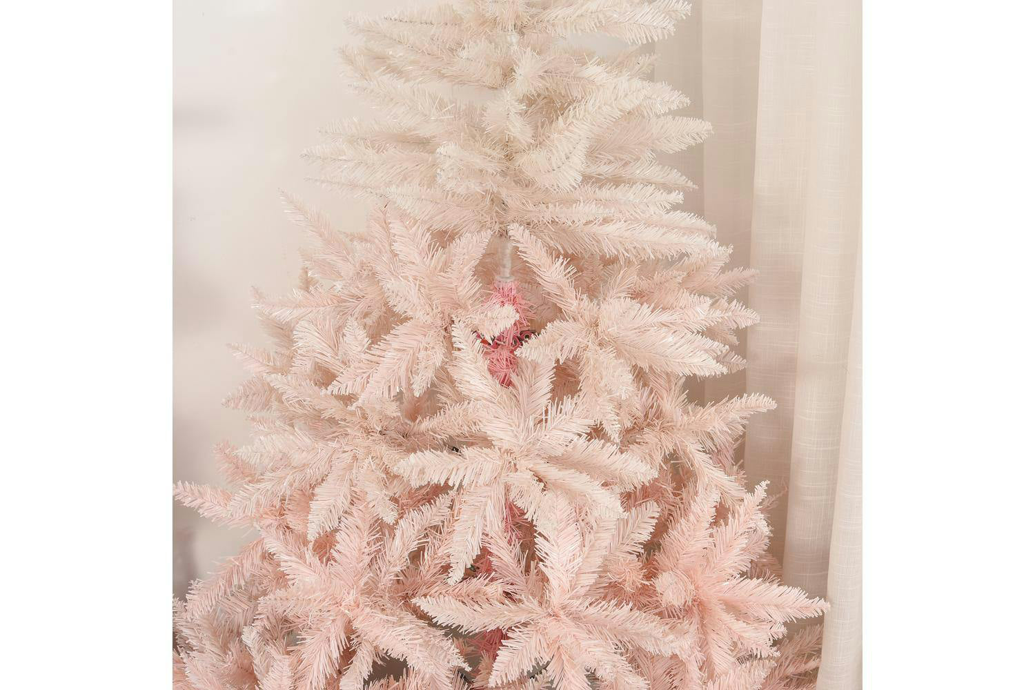 Homcom | Artificial Christmas Tree | Pink | 5ft-7