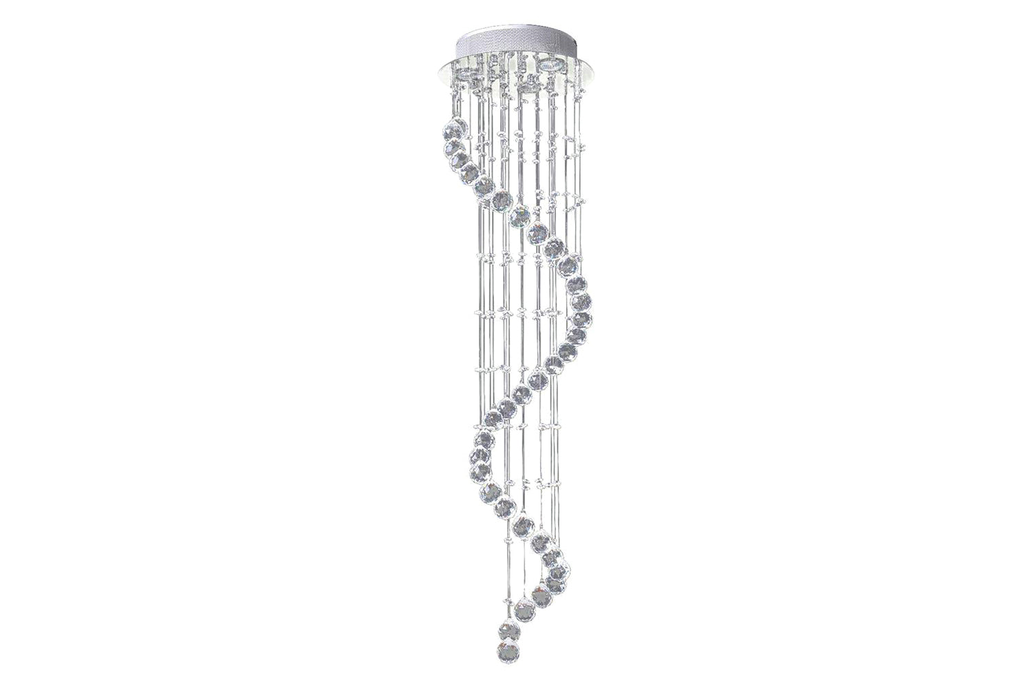 Homcom | Modern Crystal Chandelier | Silver/Clear