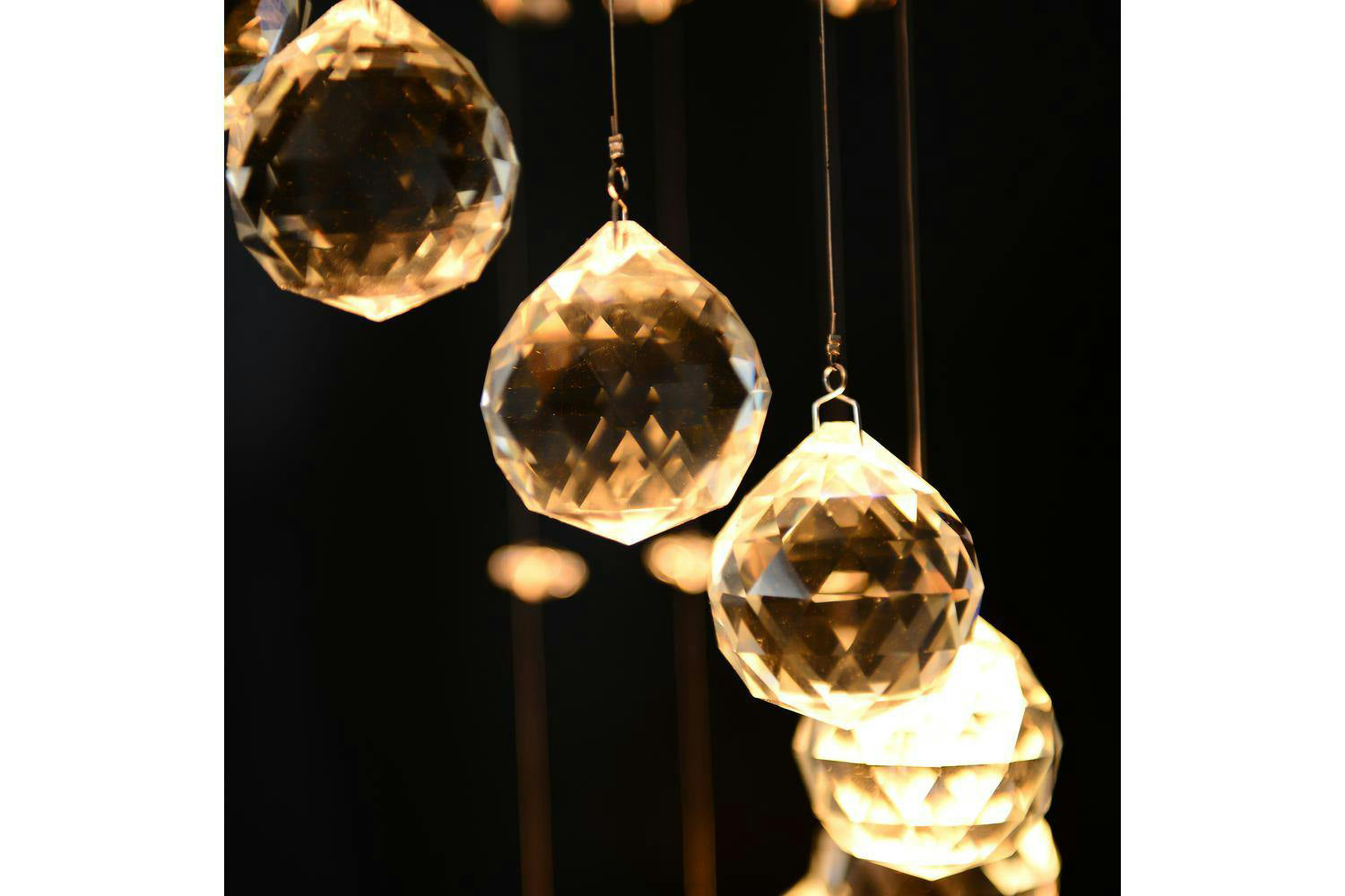 Homcom | Modern Crystal Chandelier | Silver/Clear-8