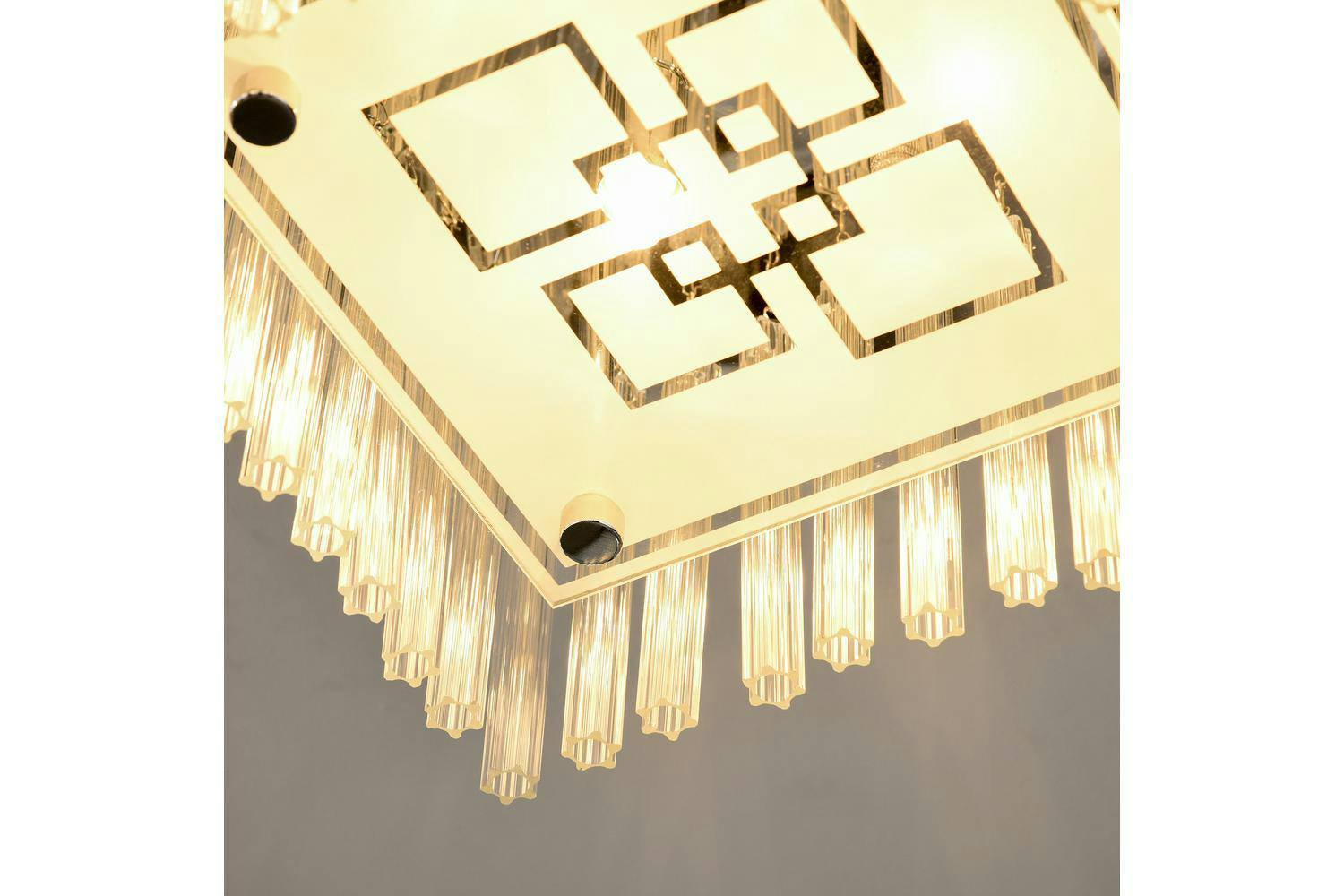 Homcom | Modern Raindrop K9 Crystal Ceiling Light | Silver/Clear-8