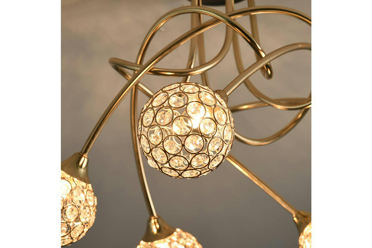 Homcom | Crystal Chandelier | Golden/Clear-4