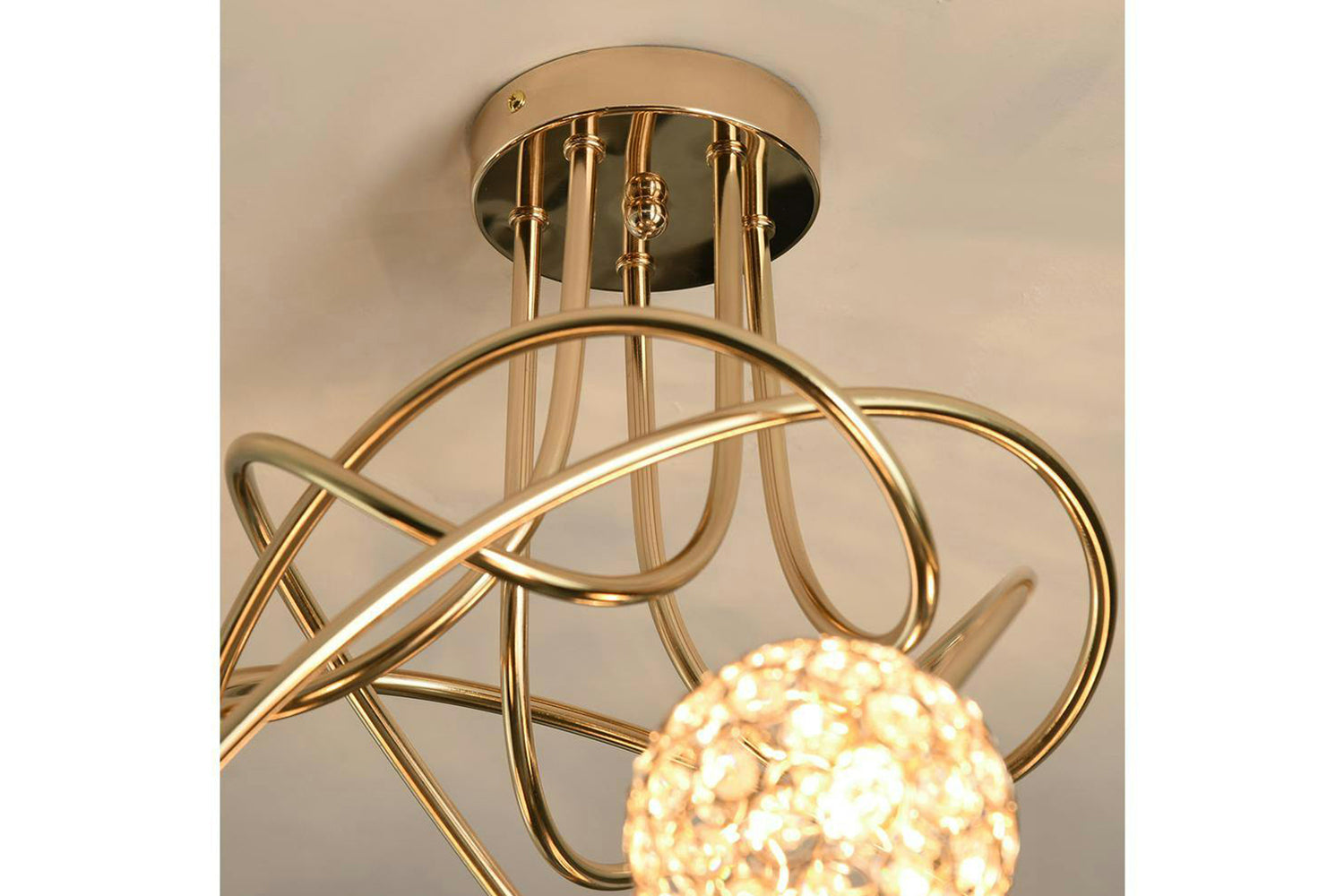 Homcom | Crystal Chandelier | Golden/Clear-5