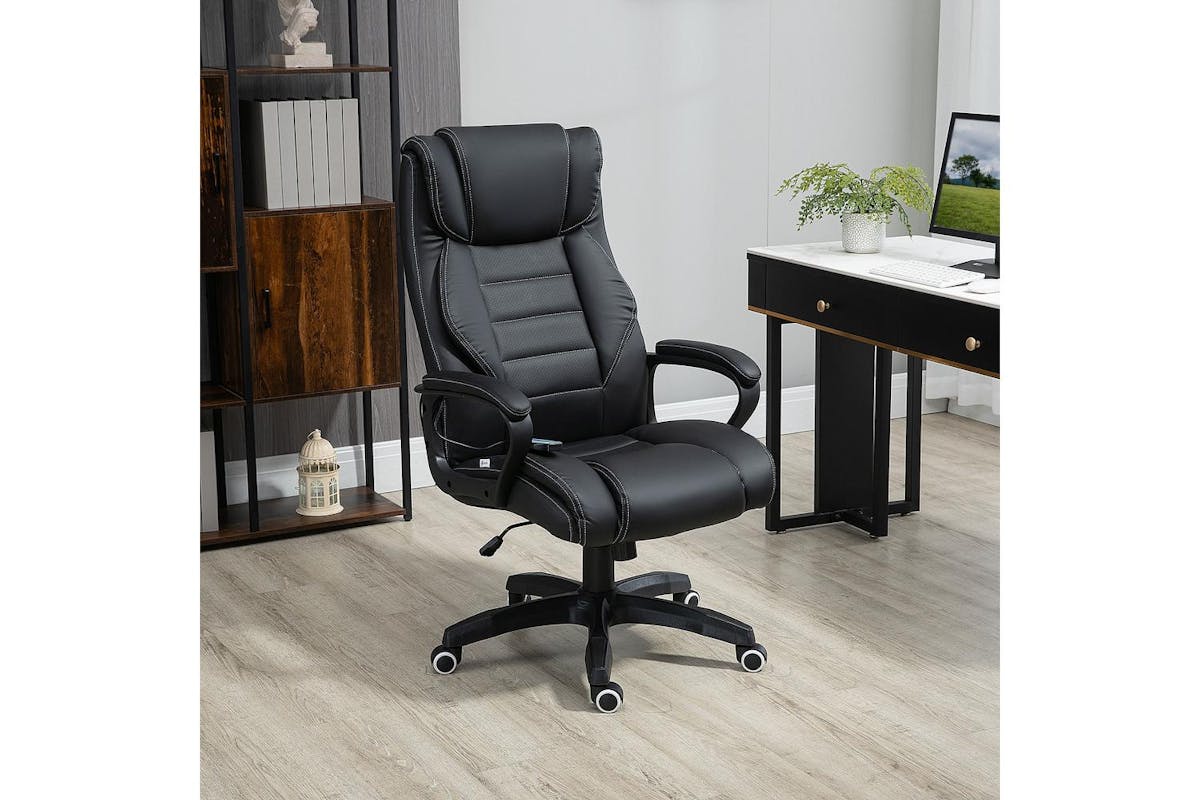 Vinsetto High Back Massage Office Chair | Black-2