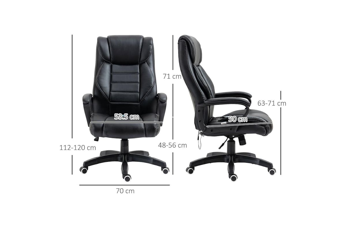 Vinsetto High Back Massage Office Chair | Black-4