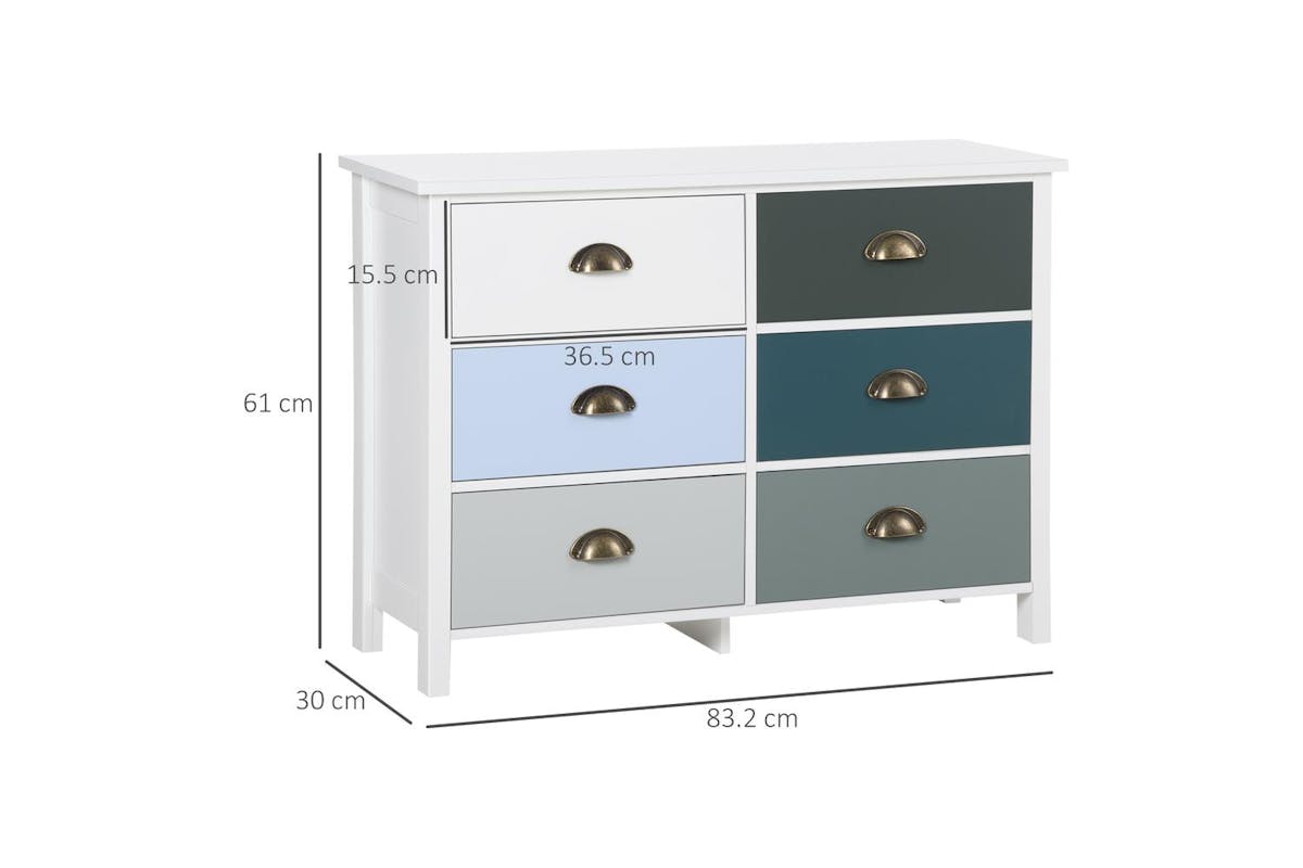 Homcom Versatile Storage Unit | 6 Drawer-4