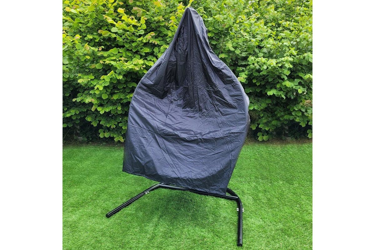 Monstershop Rattan Egg Chairs | 2 Pieces | Black-4