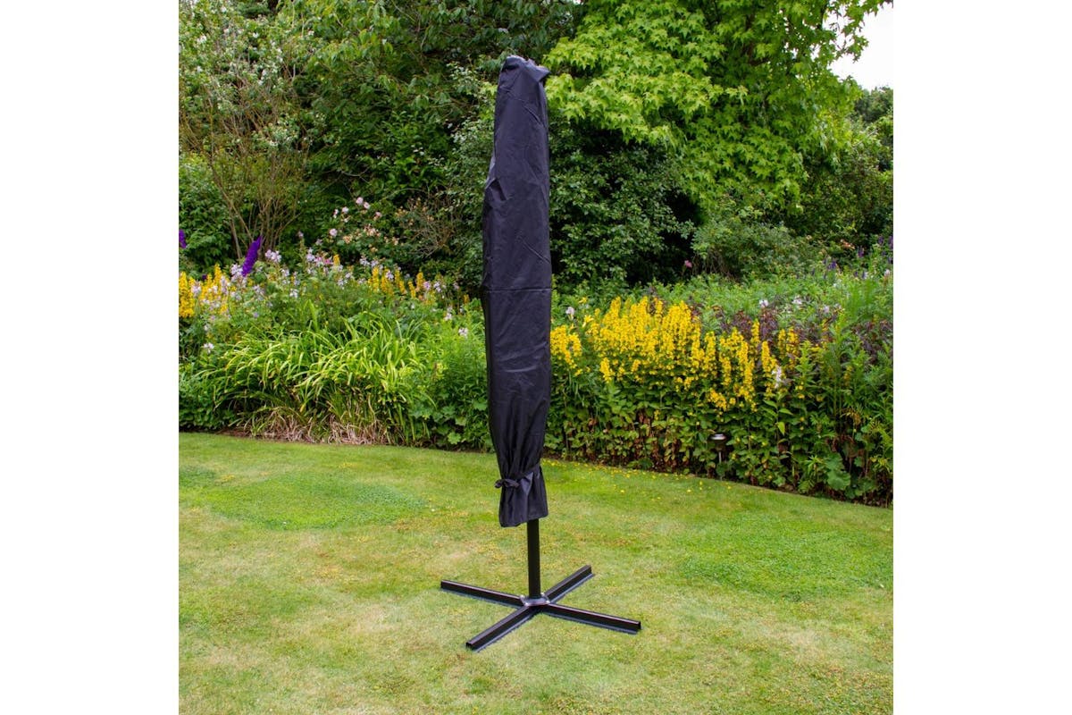 Monstershop Beautiful LED Cantilever Parasol | Beige-6