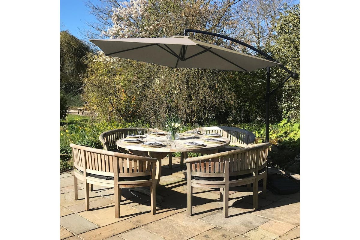 Monstershop Cantilever Parasol | Beige-4
