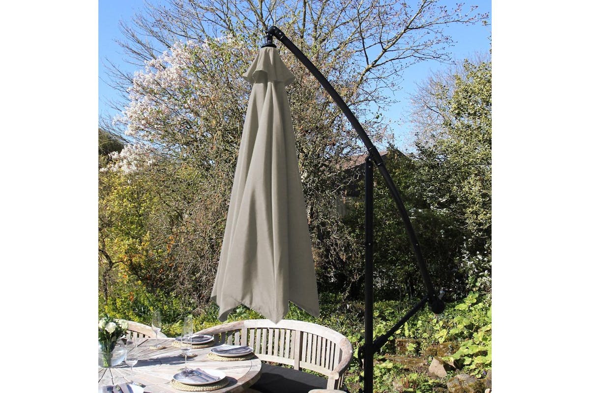 Monstershop Cantilever Parasol and Fan Base | Beige-4