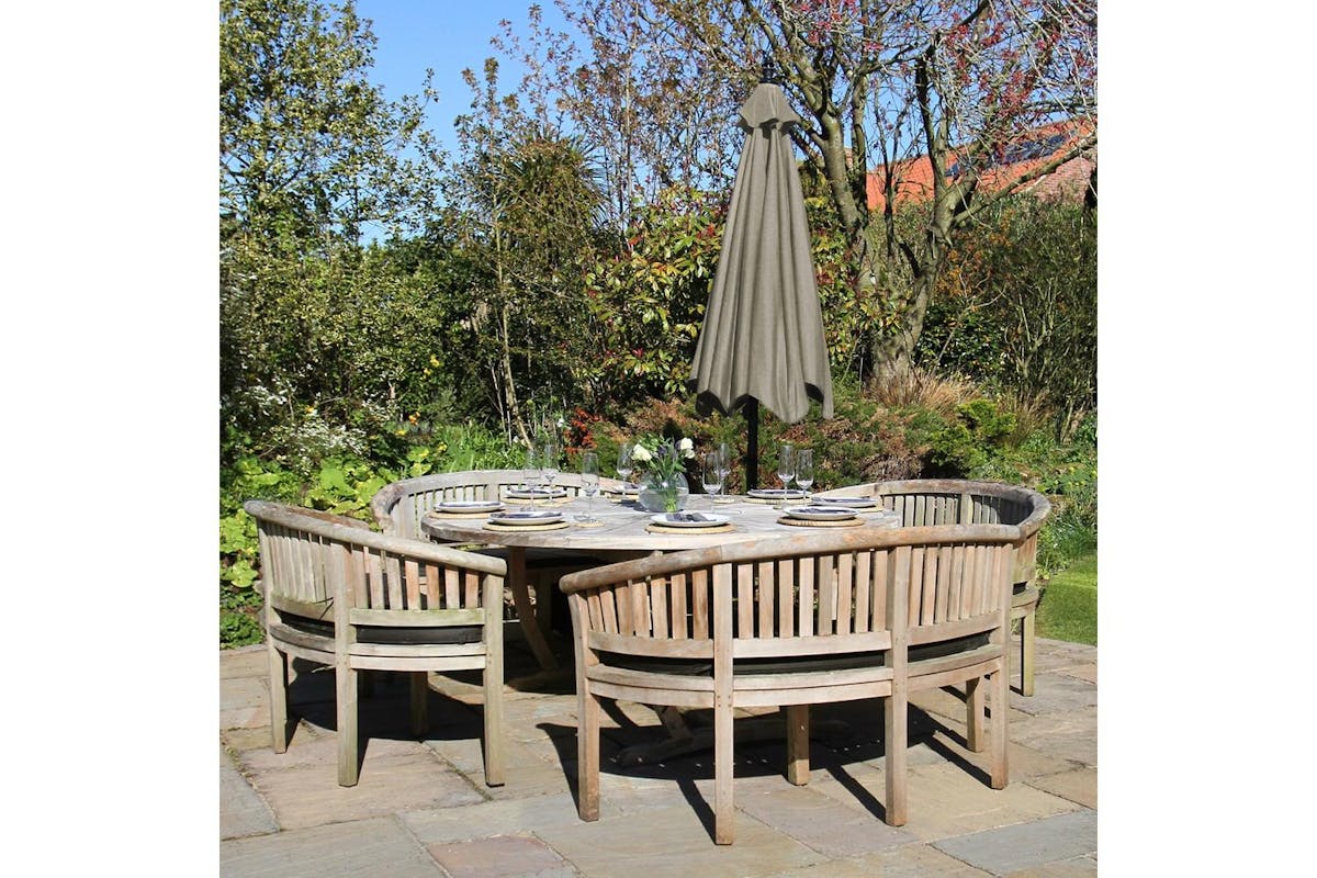 Monstershop Cantilever Parasol & Square Base | Beige-5