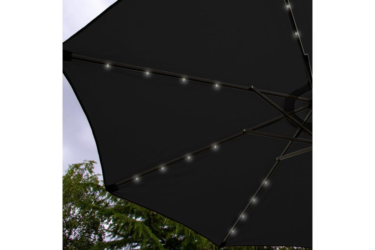 Monstershop LED Tilt Parasol with Light | Black-6