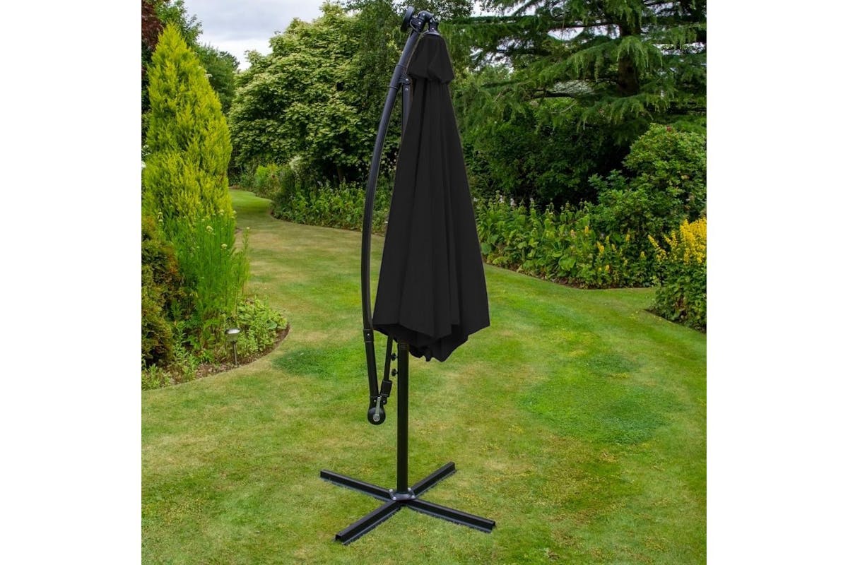 Monstershop LED Cantilever Parasol | Black-4