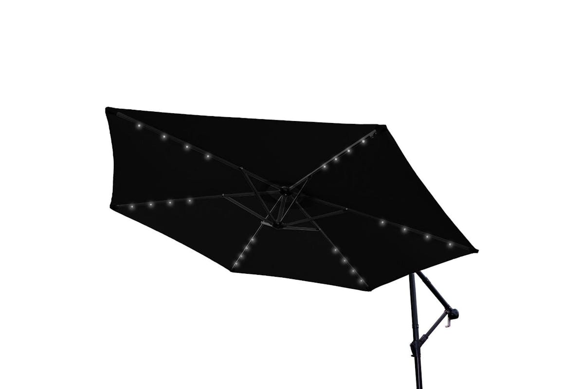 Monstershop LED Cantilever Parasol | Black-5