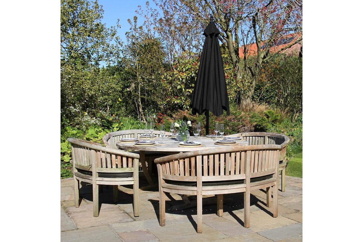 Monstershop Cantilever Parasol & Square Base | Black-6