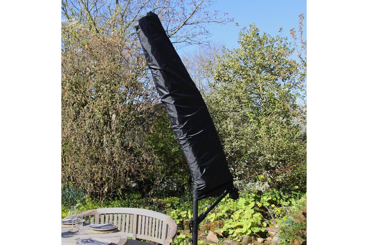 Monstershop Cantilever Parasol & Square Base | Black-8