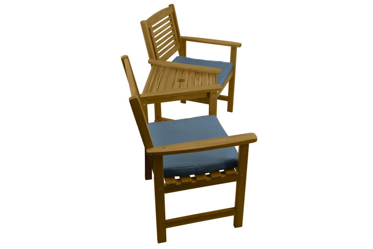 Monstershop Wooden Companion Seat Chair | Brown & Grey-5