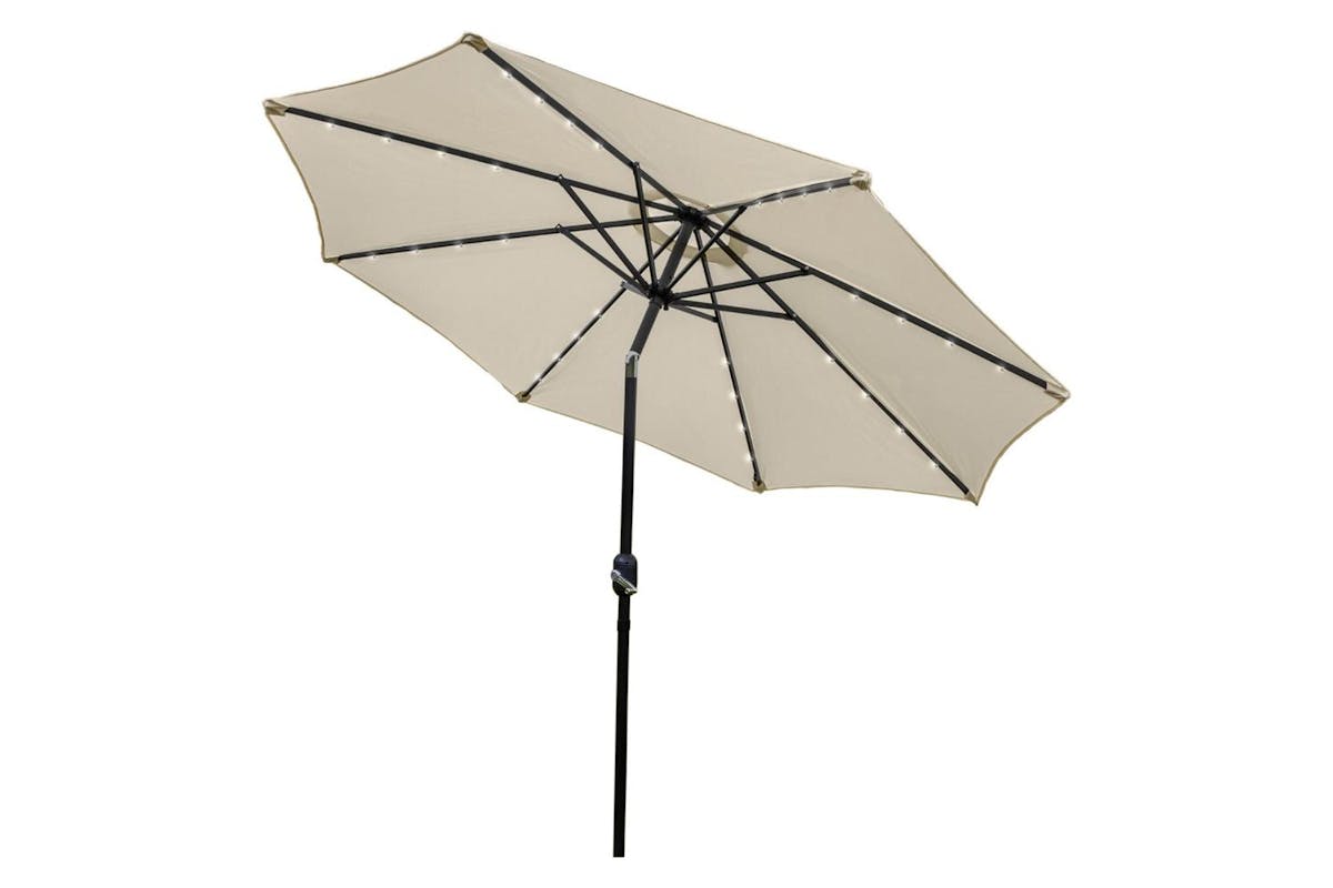 Monstershop LED Tilt Parasol | Cream