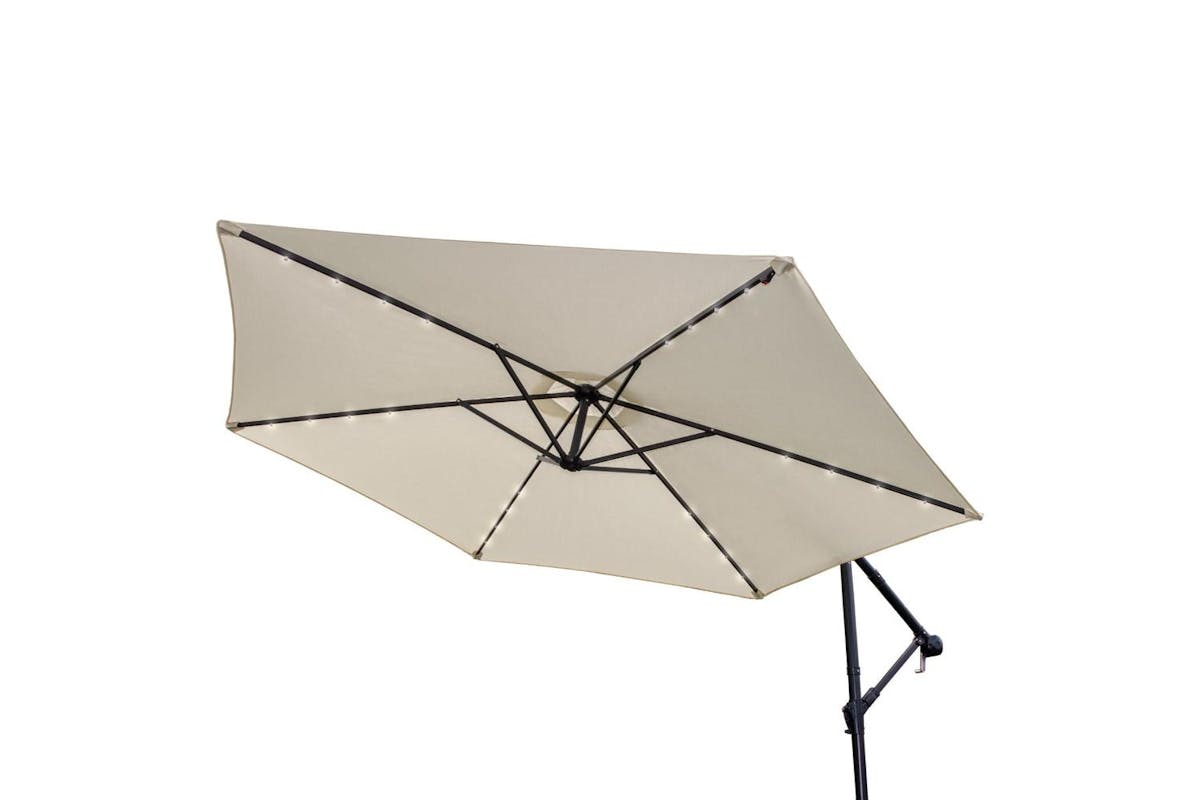 Monstershop LED Cantilever Parasol | Cream-5