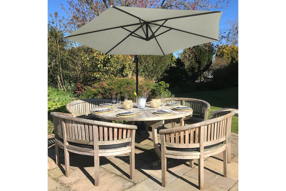 Monstershop Cantilever Parasol | Cream-3