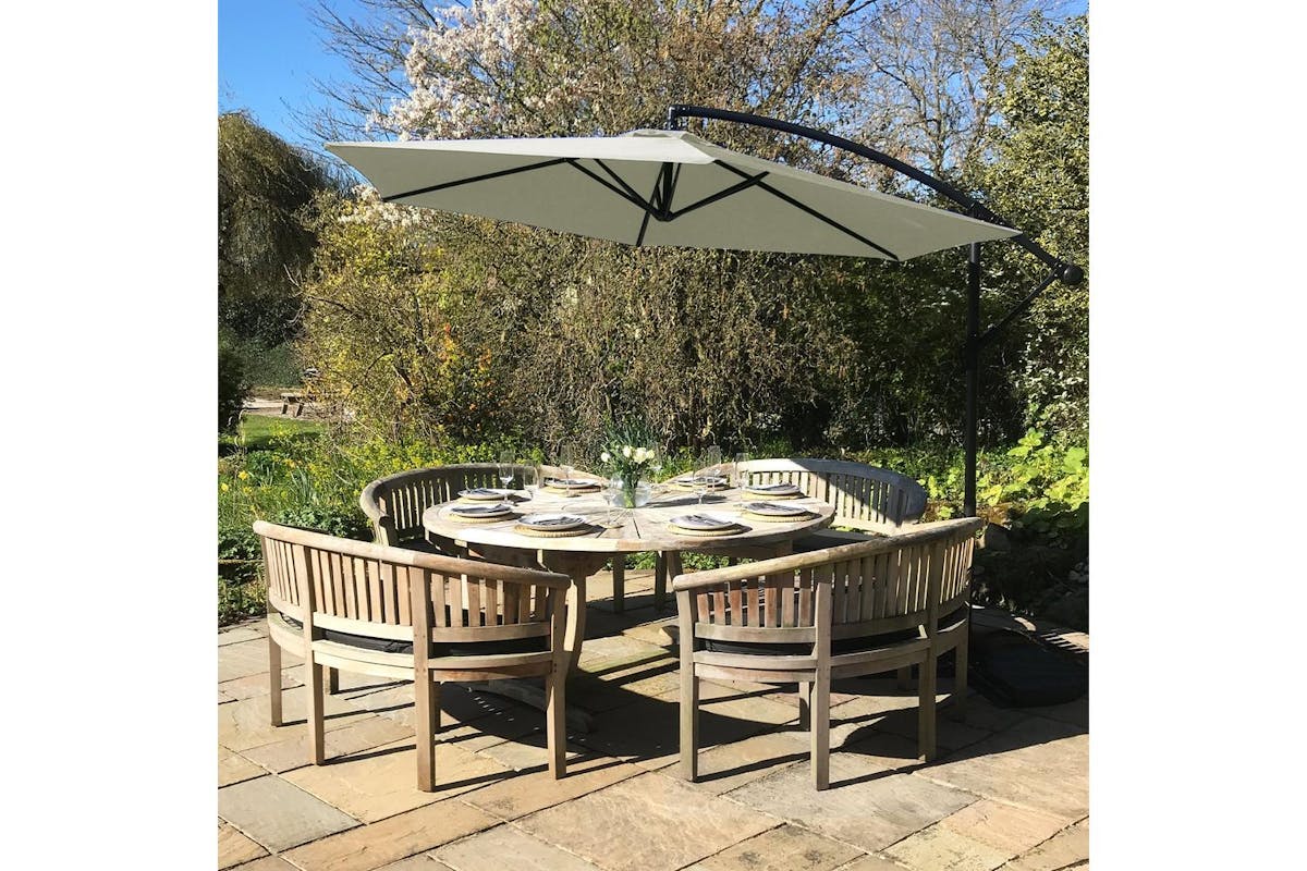 Monstershop Cantilever Parasol | Cream-2