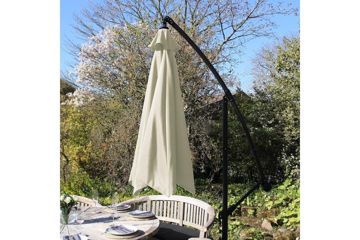 Monstershop Cantilever Parasol | Cream-4