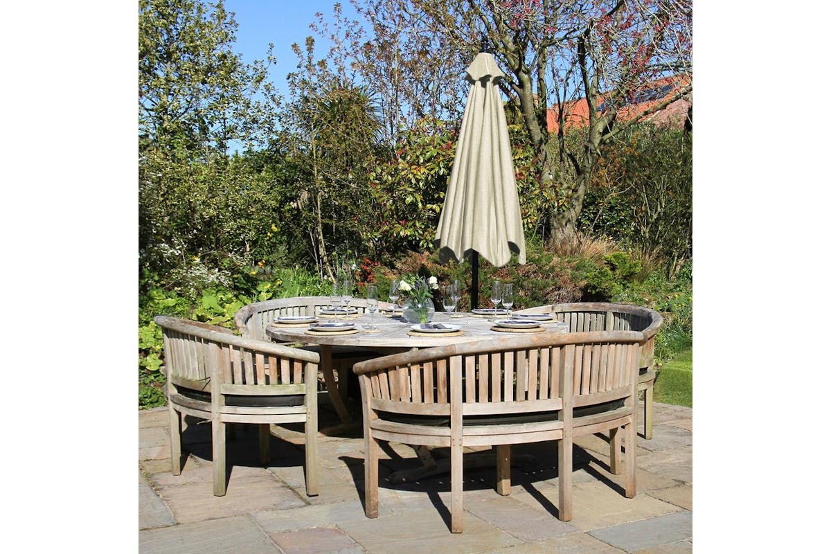 Monstershop Cantilever Parasol & Square Base | Cream-7