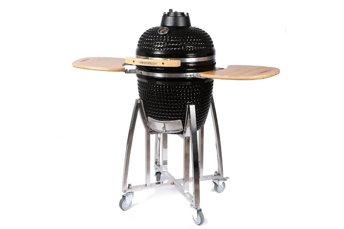 Monstershop Fresh Grills 18" Maxi Kamado Charcoal BBQ Grill | Black-2