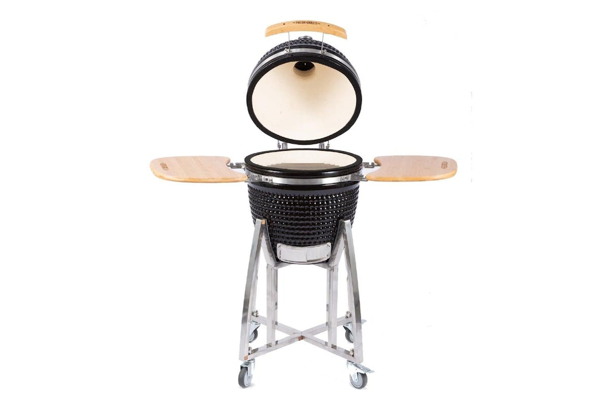 Monstershop Fresh Grills 18" Maxi Kamado Charcoal BBQ Grill | Black-3