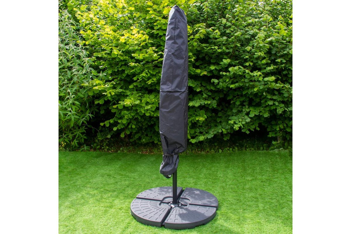 Monstershop 3m LED Cantilever Parasol | Green-5