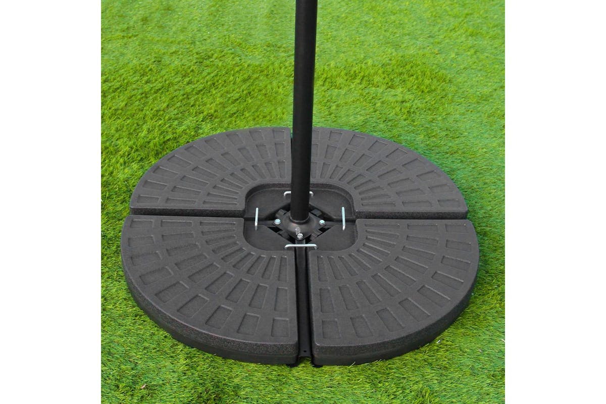 Monstershop 3m LED Cantilever Parasol | Green-8