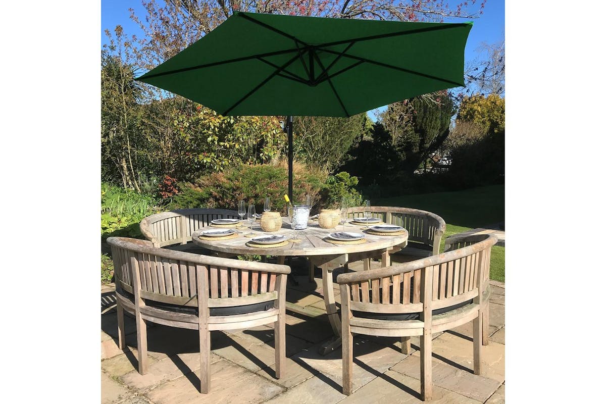 Monstershop Cantilever Parasol | Green-2