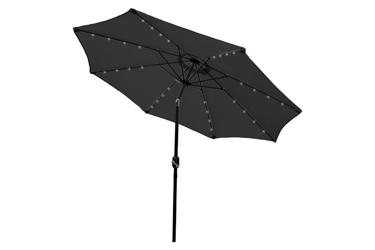 Monstershop 2.7m LED Tilt Parasol | Grey