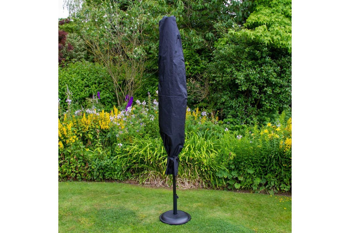 Monstershop 2.7m LED Tilt Parasol | Grey-5