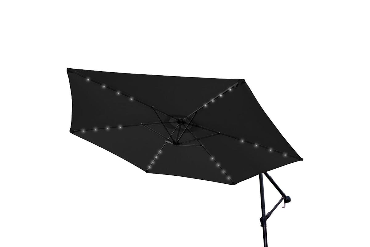 Monstershop LED Cantilever Parasol | Grey-5