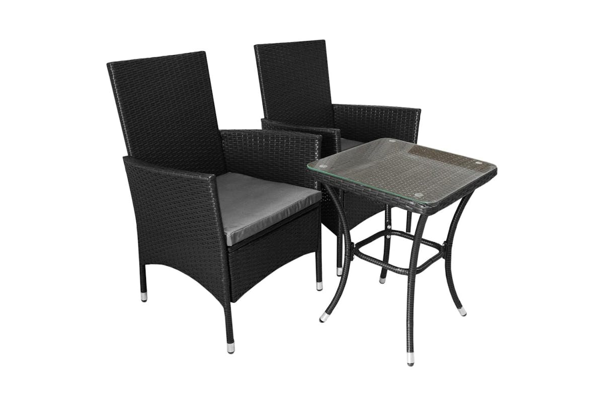 Monstershop Rattan Garden Furniture Set | Black-3