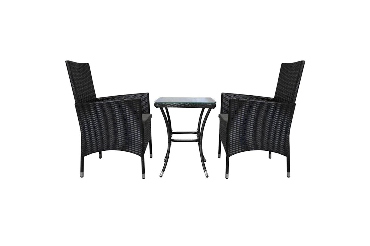 Monstershop Rattan Garden Furniture Set | Black-5