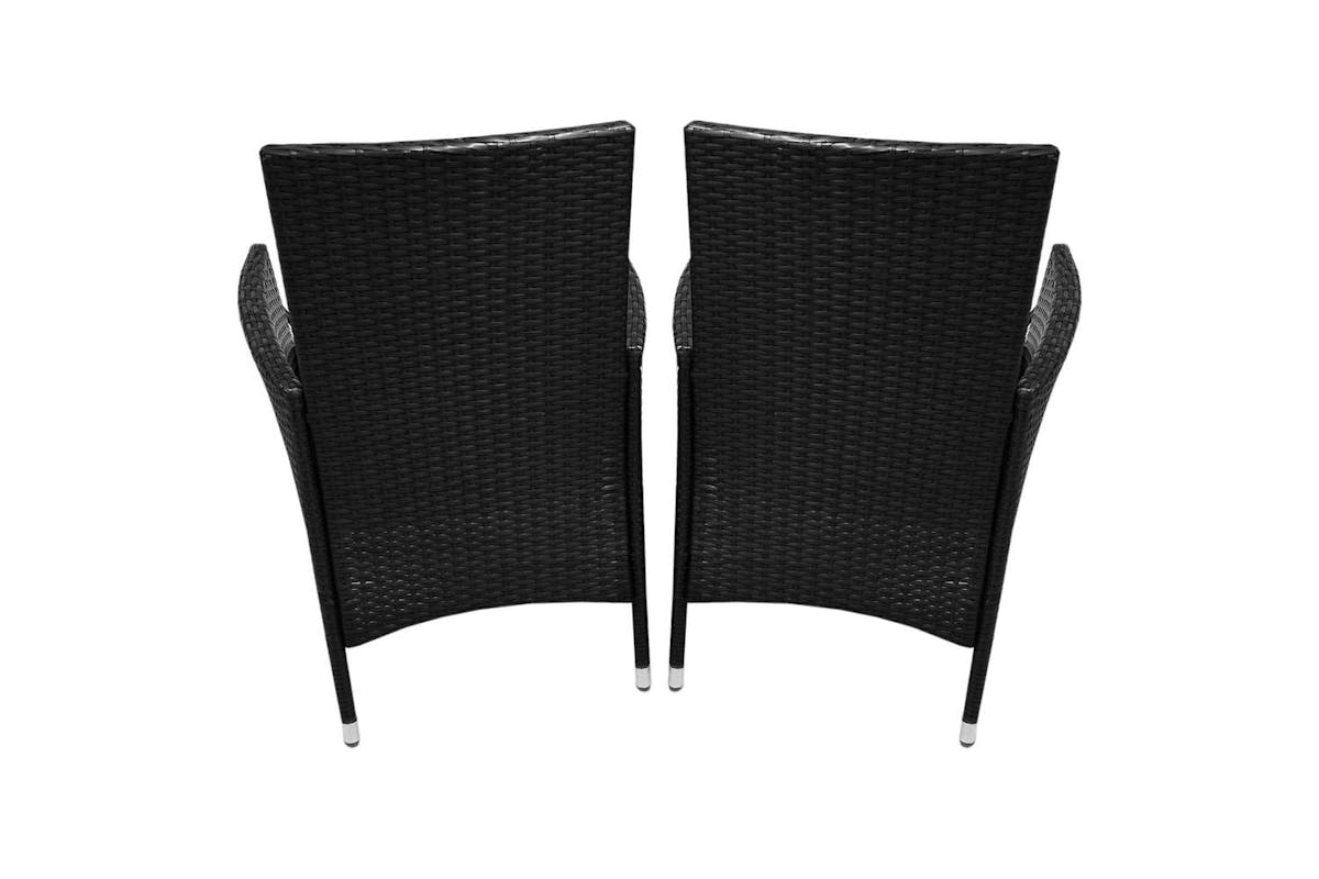 Monstershop Rattan Garden Furniture Set | Black-6