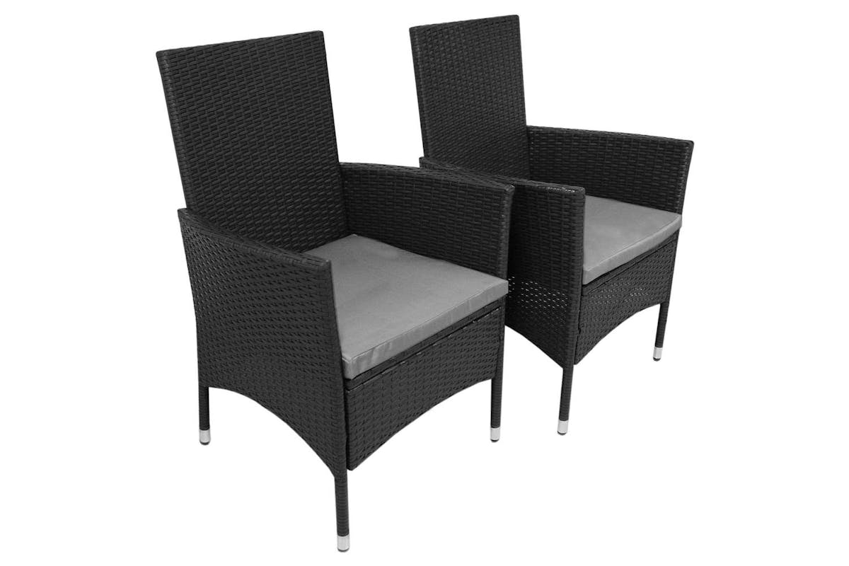 Monstershop Rattan Garden Furniture Set | Black-7