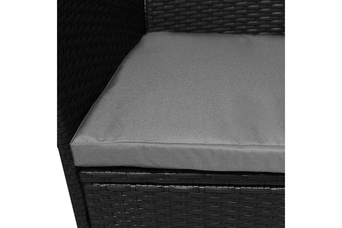 Monstershop Rattan Garden Furniture Set | Black-8